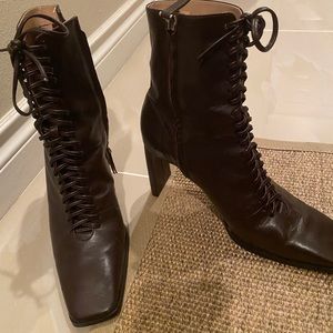Zara laced heel boots